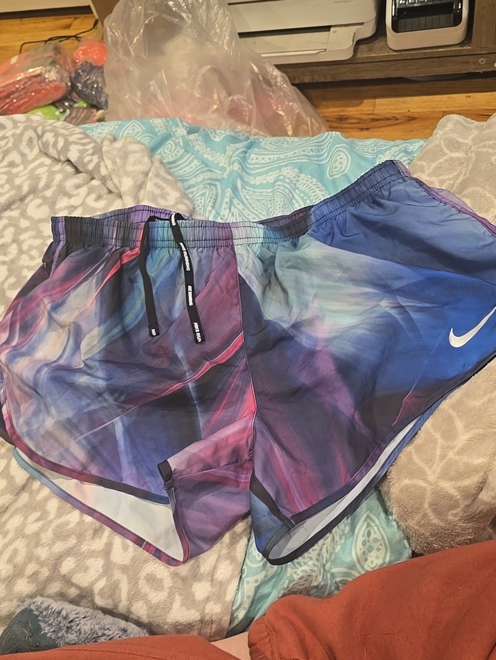❤️5/$25 Nike Women’s Blue-Purple Tie-Dye Running Shorts